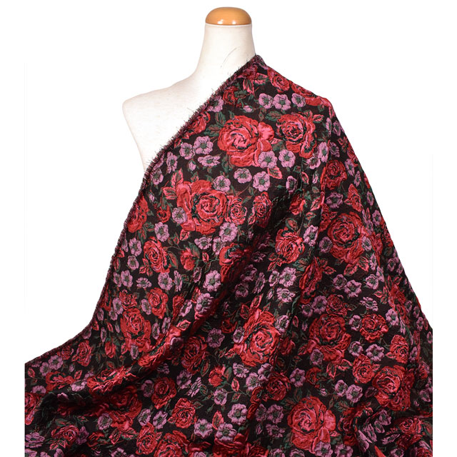 ジャガード生地 プリローズジャガード (10412/HC) 4.レッド 99Zz99_