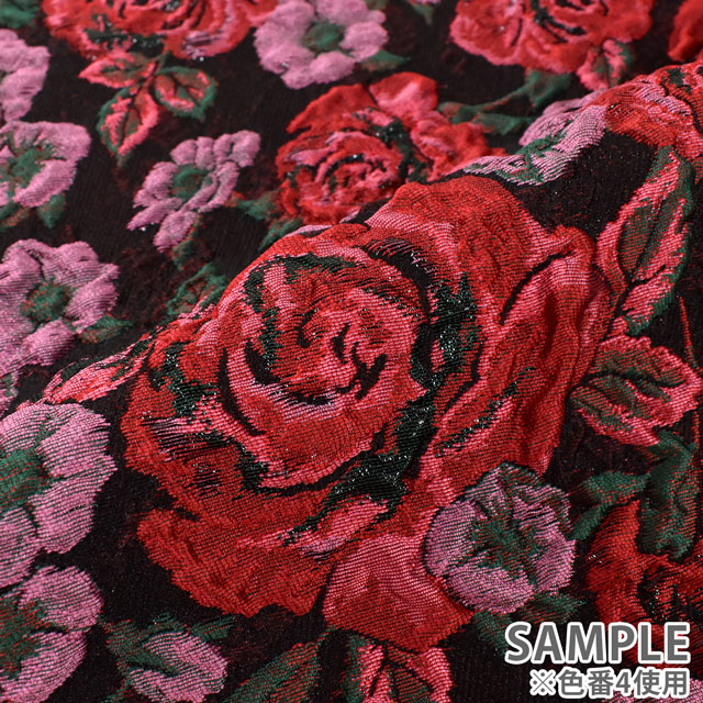 ジャガード生地 プリローズジャガード (10412/HC) 1.ブルー 99Zz99_