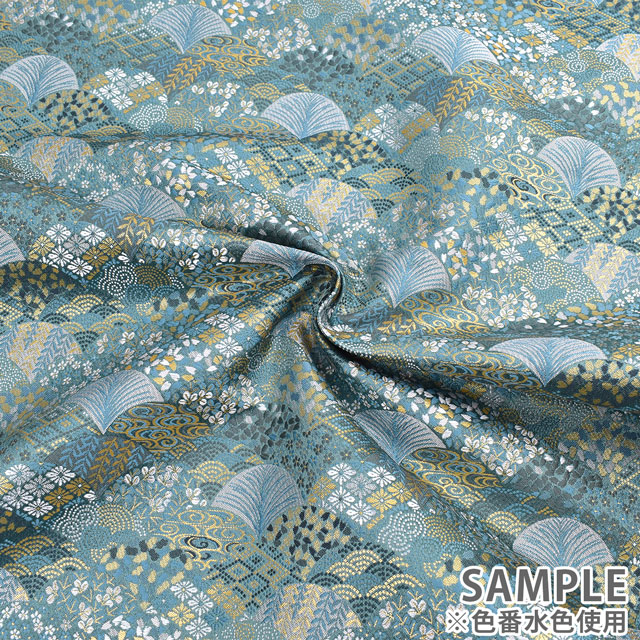 金襴生地 洛レイ胴入 檜扇(539-10442) 黄 09Bh18_