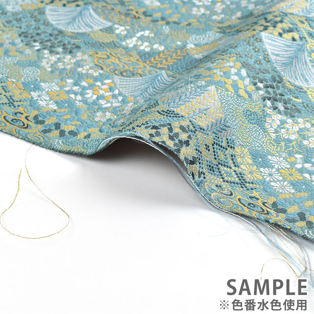 金襴生地 洛レイ胴入 檜扇(539-10442) 黄 09Bh18_