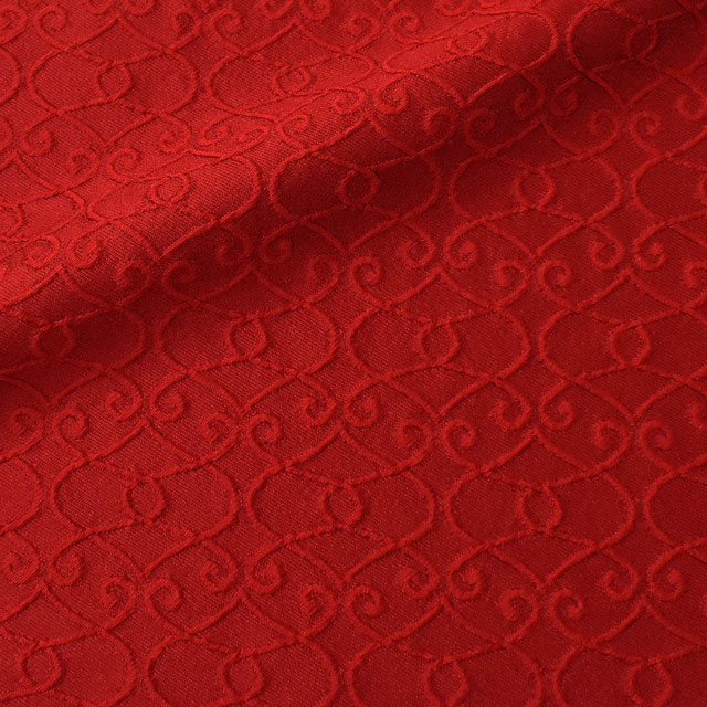 ジャガード生地 ライクアハートジャガード(10558/HC) 59.赤 99Zz99_