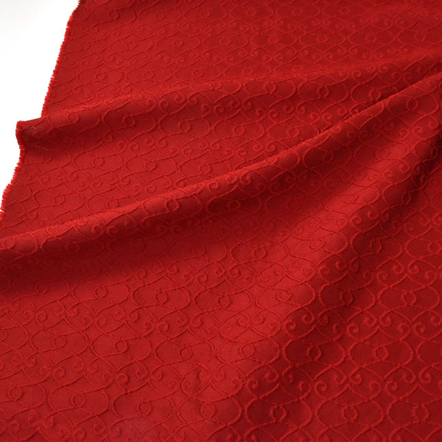 ジャガード生地 ライクアハートジャガード(10558/HC) 59.赤 99Zz99_