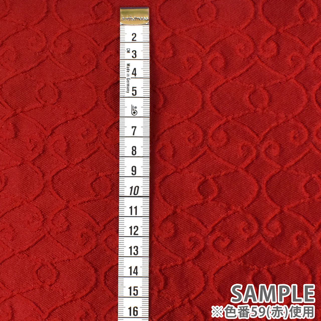 ジャガード生地 ライクアハートジャガード(10558/HC) 59.赤 99Zz99_
