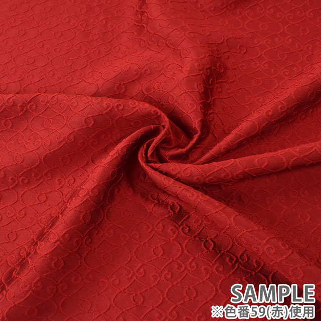 ジャガード生地 ライクアハートジャガード(10558/HC) 59.赤 99Zz99_