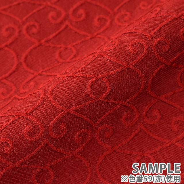 ジャガード生地 ライクアハートジャガード(10558/HC) 59.赤 99Zz99_