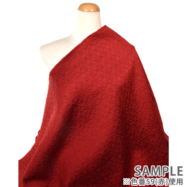 ジャガード生地 ライクアハートジャガード(10558/HC) 59.赤 99Zz99_