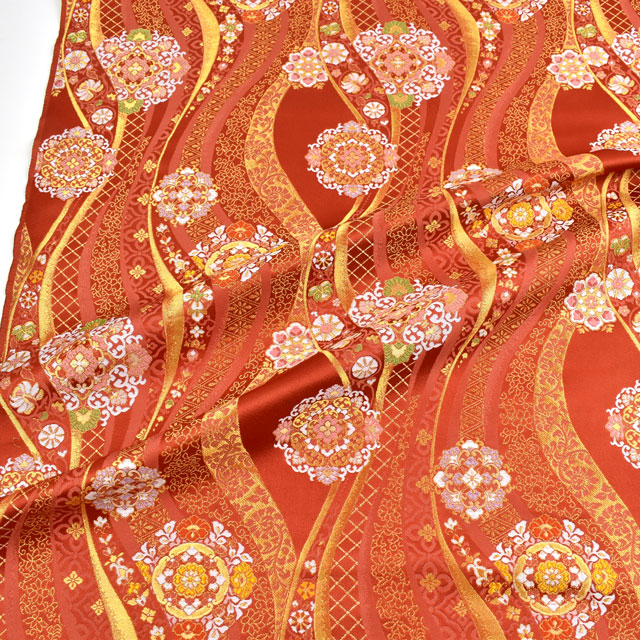 金襴生地 あすか胴入2号 美麗(62-10675) 赤 09Bh18_