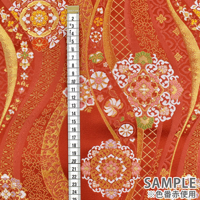 金襴生地 あすか胴入2号 美麗(62-10675) 赤 09Bh18_