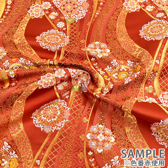 金襴生地 あすか胴入2号 美麗(62-10675) 赤 09Bh18_
