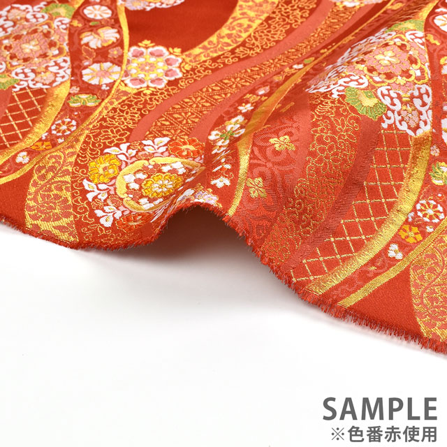 金襴生地 あすか胴入2号 美麗(62-10675) 赤 09Bh18_