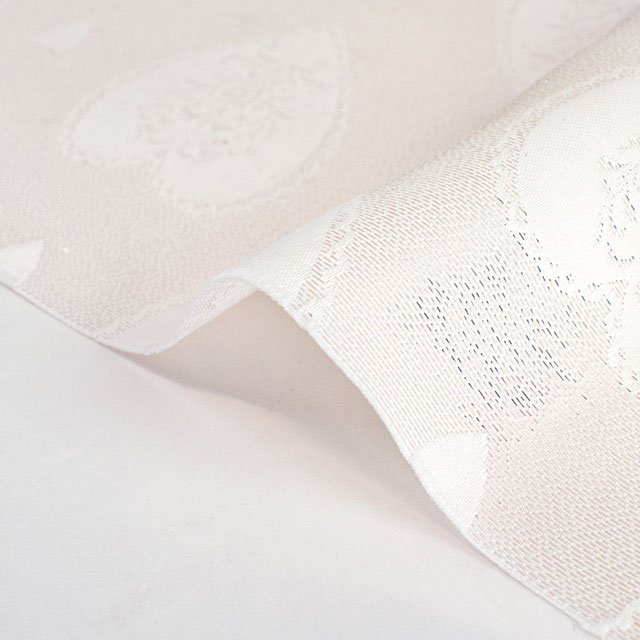 ジャガード生地 ハート(1078) 1.白/シルバー 10Aa02_