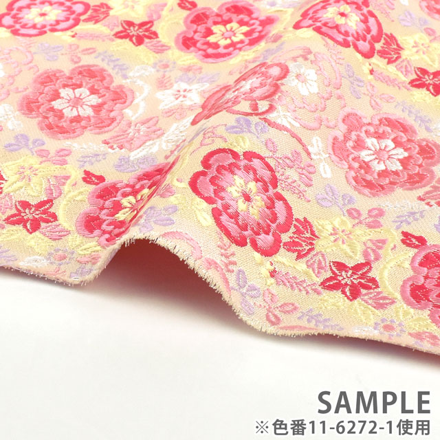 金襴生地 鈴鹿三丁 花乙女(22-6272-4) 青 09Bh18_