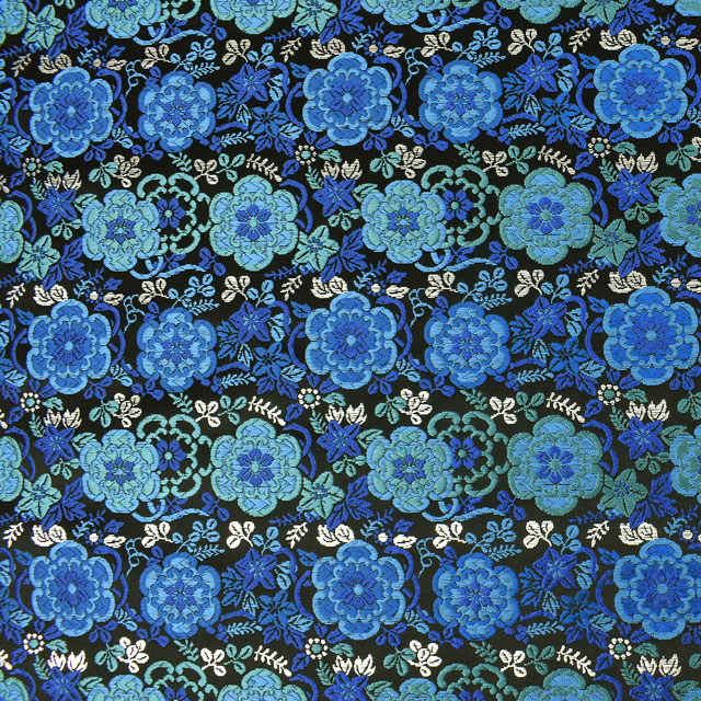 金襴生地 鈴鹿三丁 花乙女(22-6272-4) 青 09Bh18_