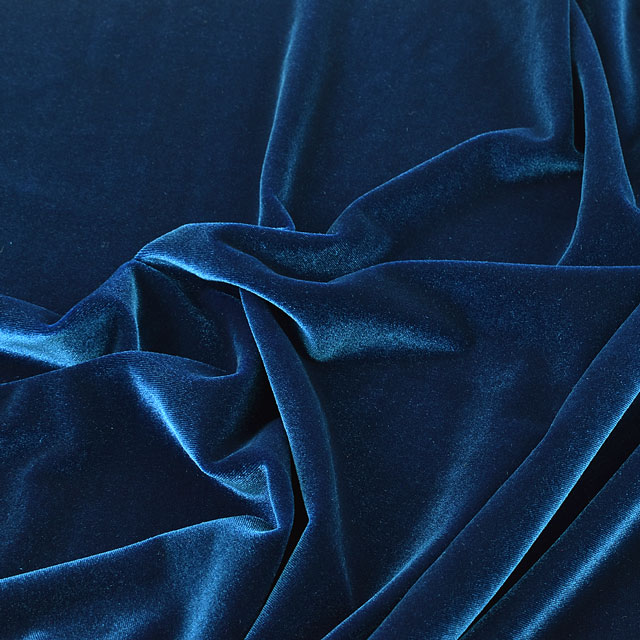 生地 2wayベロア(110027) 1.ディープブルー 10Bm18_
