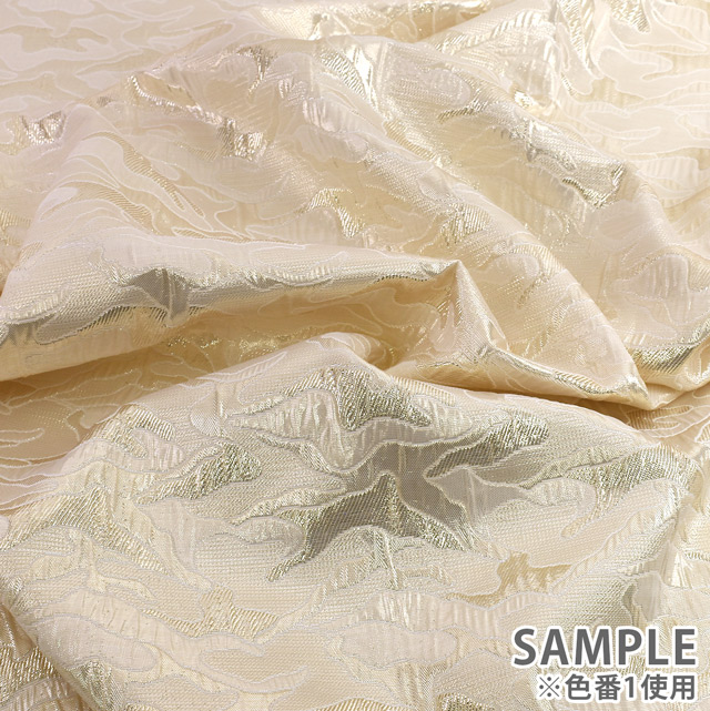 ジャガード生地 ブローデン(1166) 2.シルバー 10Aa05_