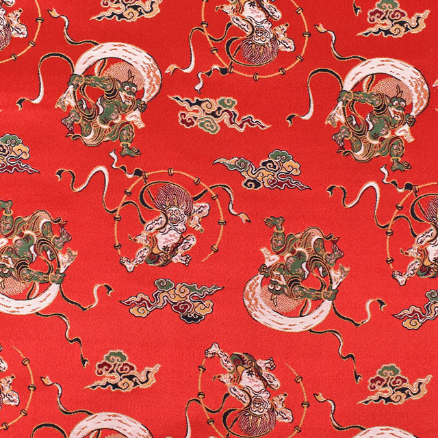 金襴生地 洛レイ四丁 風神雷神(1215-9588) 09Bh18_