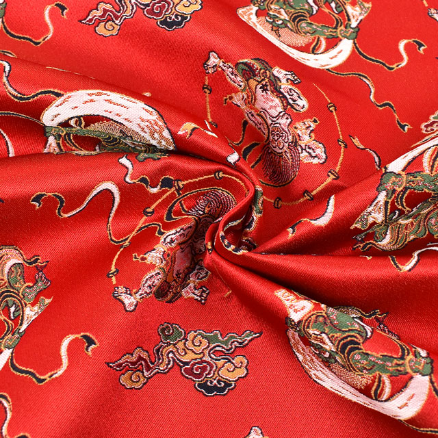 金襴生地 洛レイ四丁 風神雷神(1215-9588) 09Bh18_