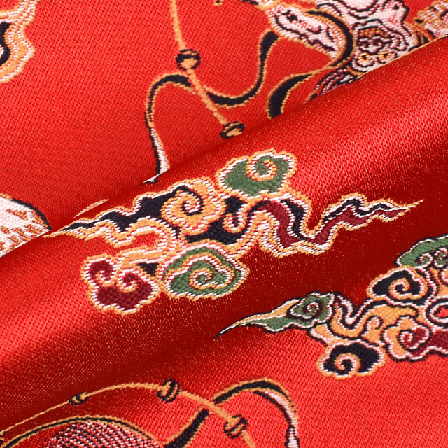 金襴生地 洛レイ四丁 風神雷神(1215-9588) 09Bh18_