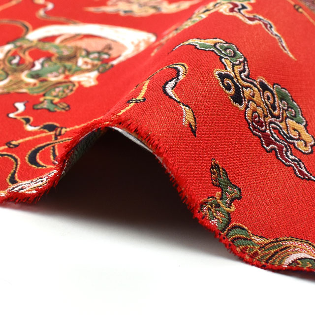 金襴生地 洛レイ四丁 風神雷神(1215-9588) 09Bh18_