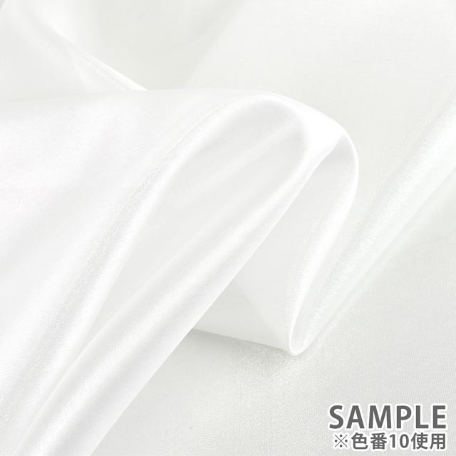 オーガンジー生地 サテンオーガンジー(030-1130-5) 1.ホワイト 10Bg10_