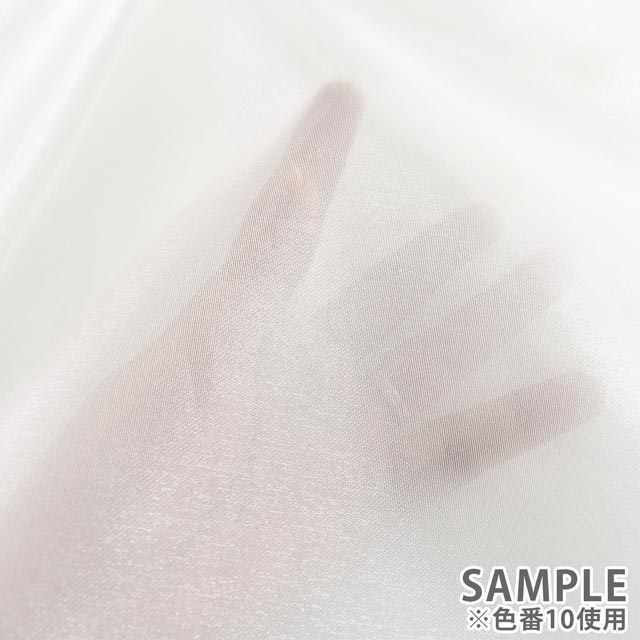 オーガンジー生地 サテンオーガンジー(030-1130-5) 1.ホワイト 10Bg10_