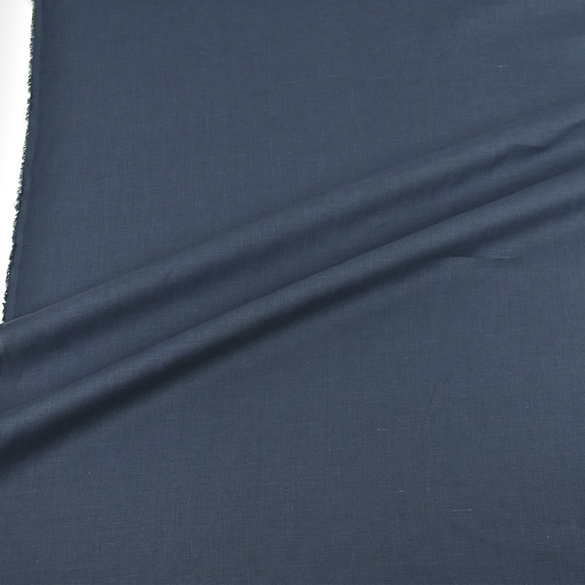 生地 細番手 薄手カラーリネン(130127500) 4.紺 99Zz99_