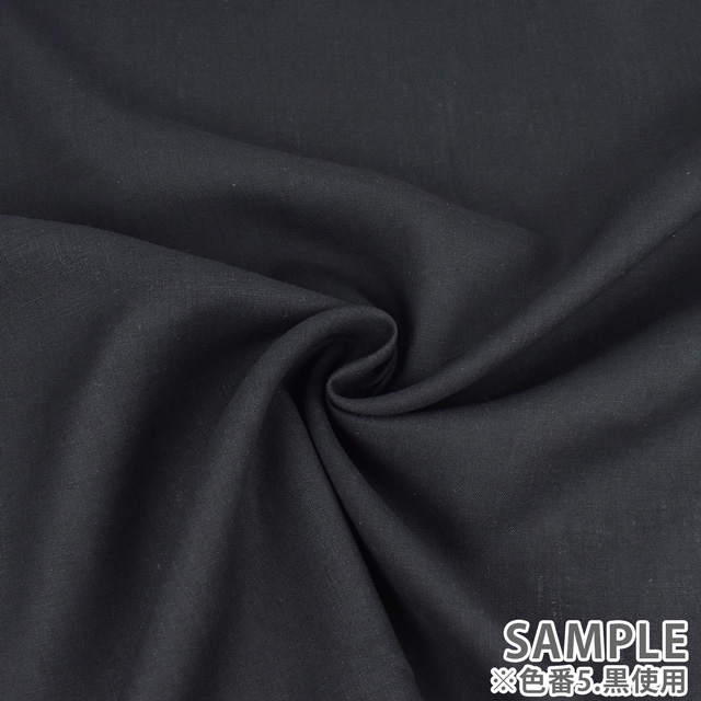 生地 細番手 薄手カラーリネン(130127500) 4.紺 99Zz99_