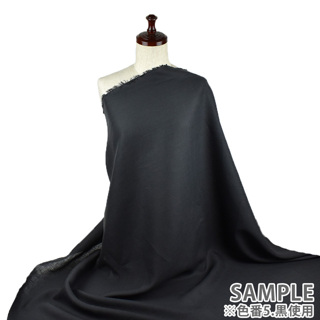 生地 細番手 薄手カラーリネン(130127500) 4.紺 99Zz99_