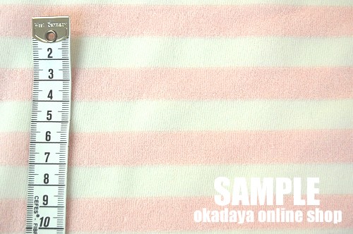 生地 T/C40パイルボーダー(132) 6.ブラック 09Bo32_