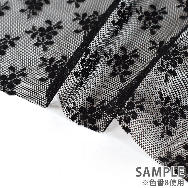 生地 ラッセルレース(14419) 2.オフホワイト 10Ac04_