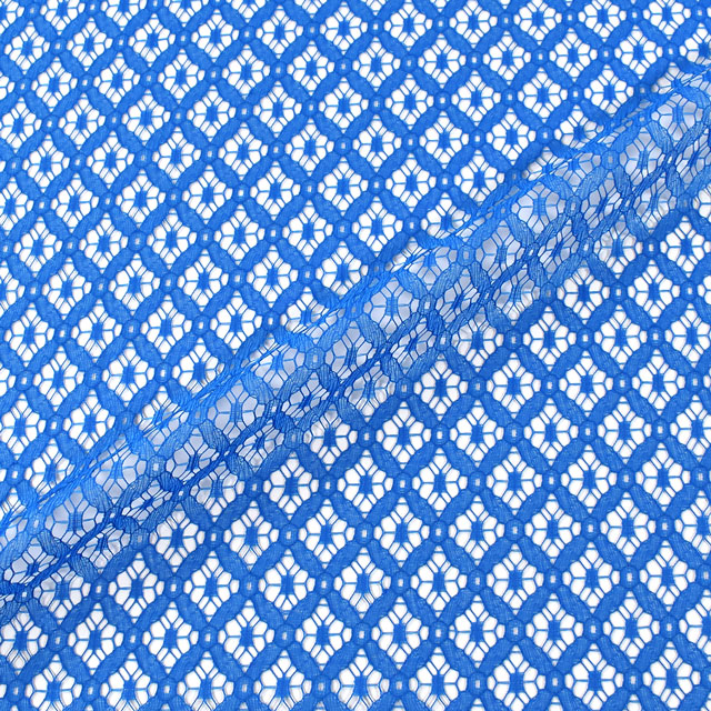 生地 ジオメトリックレース(151-2868) A13.ロイヤルブルー 99Zz99_