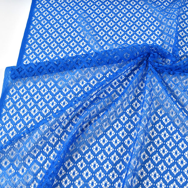 生地 ジオメトリックレース(151-2868) A13.ロイヤルブルー 99Zz99_