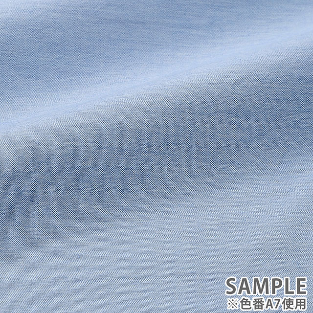 生地 オーガニックシャンブレーオックス(151-4147) A2.ライトグレー 09Bm28_