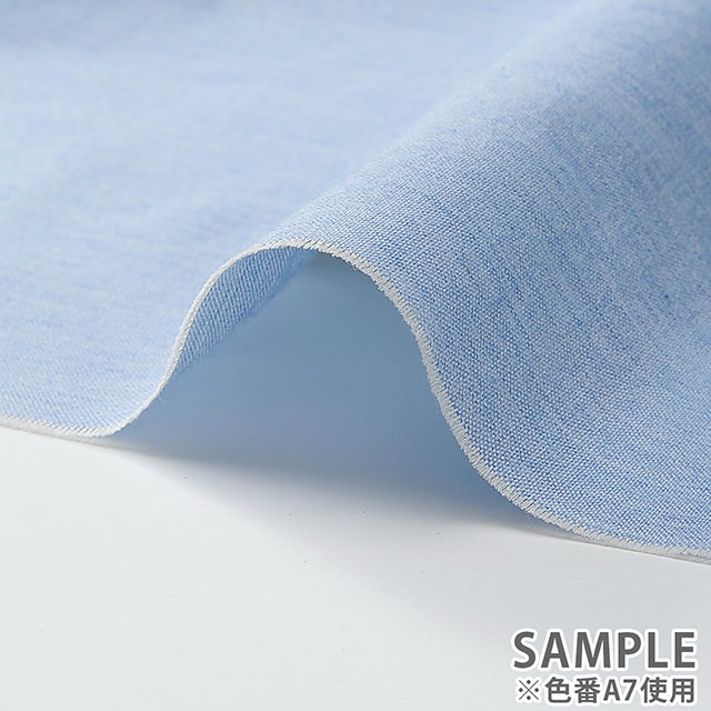 生地 オーガニックシャンブレーオックス(151-4147) A2.ライトグレー 09Bm28_