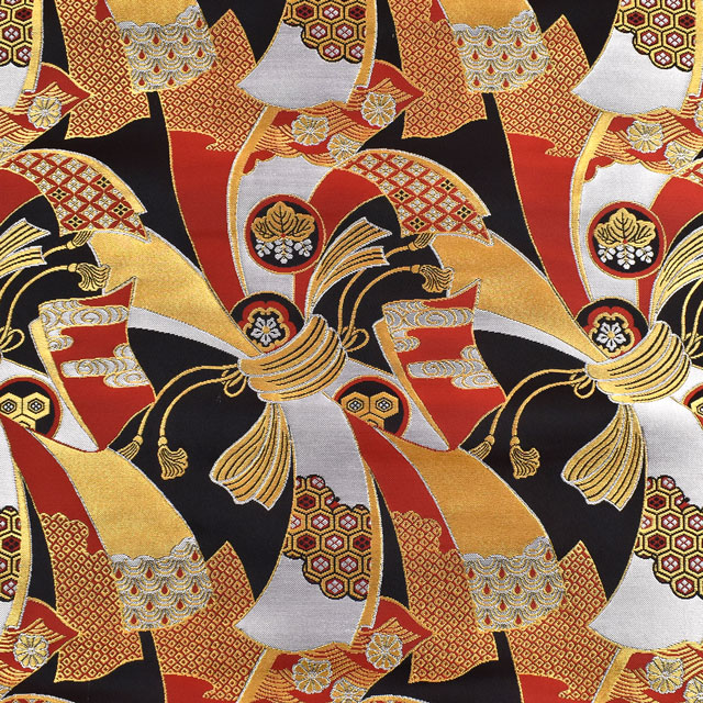 金襴生地 寿三丁2号 結び(155-1201-3) 黒 09Bh18_