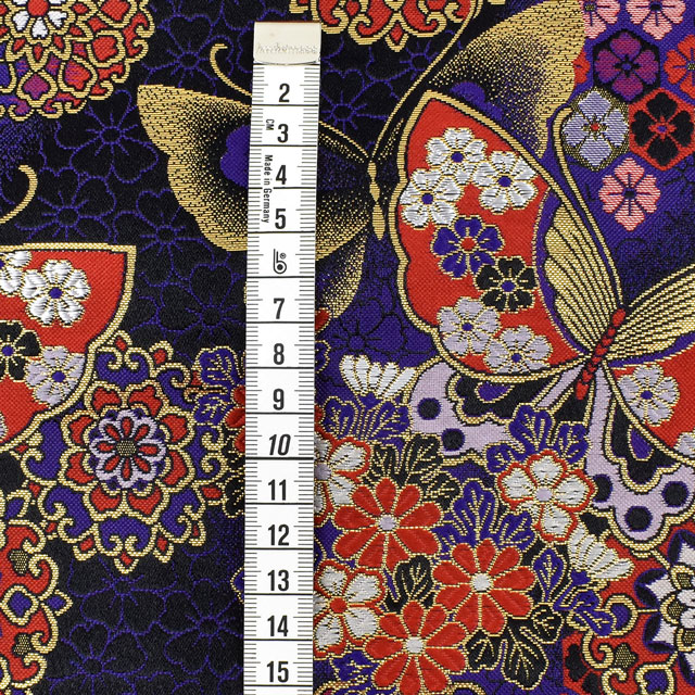 金襴生地 四丁サビ 蝶々(155-8699-6) 黒 09Bh18_