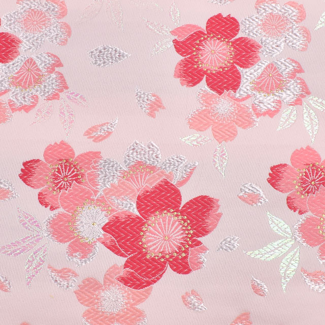 金襴生地 四丁胴入唐織 桜(156-1881-2) ピンク 09Bh18_