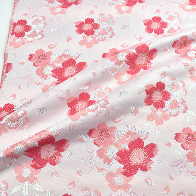 金襴生地 四丁胴入唐織 桜(156-1881-2) ピンク 09Bh18_