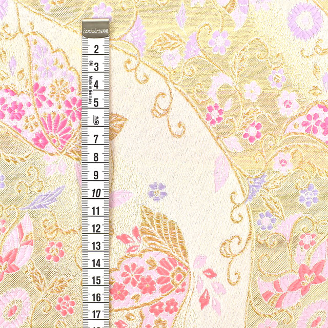 金襴生地 寿四丁4号 蝶々(156-2182-1) 白 09Bh18_