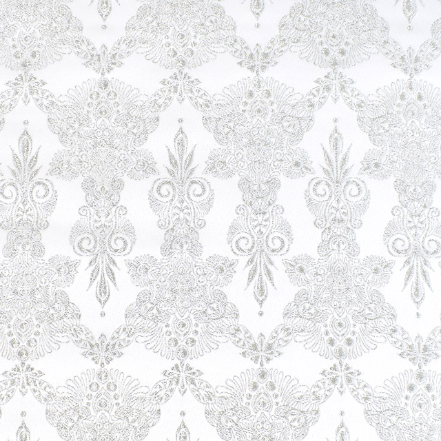 金襴生地 桂錦2号上 舶来(156-3005-4) 銀 09Bh18_