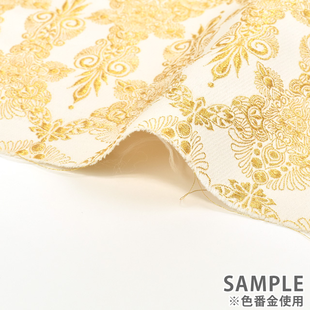 金襴生地 桂錦2号上 舶来(156-3005-4) 銀 09Bh18_