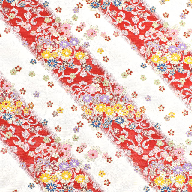 金襴生地 四丁サビ 桜吹雪(156-8446-2) 白 09Bh18_