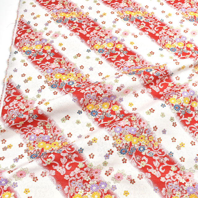 金襴生地 四丁サビ 桜吹雪(156-8446-2) 白 09Bh18_