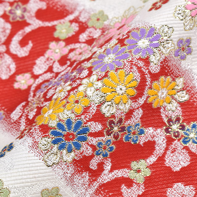 金襴生地 四丁サビ 桜吹雪(156-8446-2) 白 09Bh18_