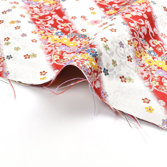 金襴生地 四丁サビ 桜吹雪(156-8446-2) 白 09Bh18_