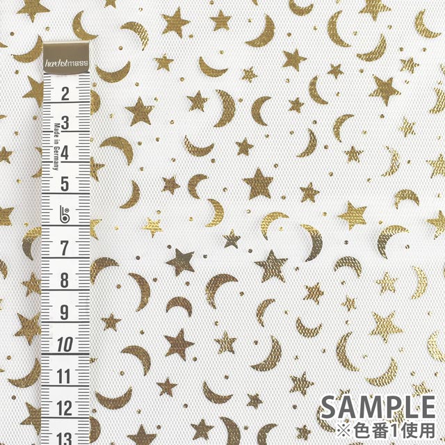 生地 チュール箔ムーンスター(160150) 1.ホワイト 10Bg11_