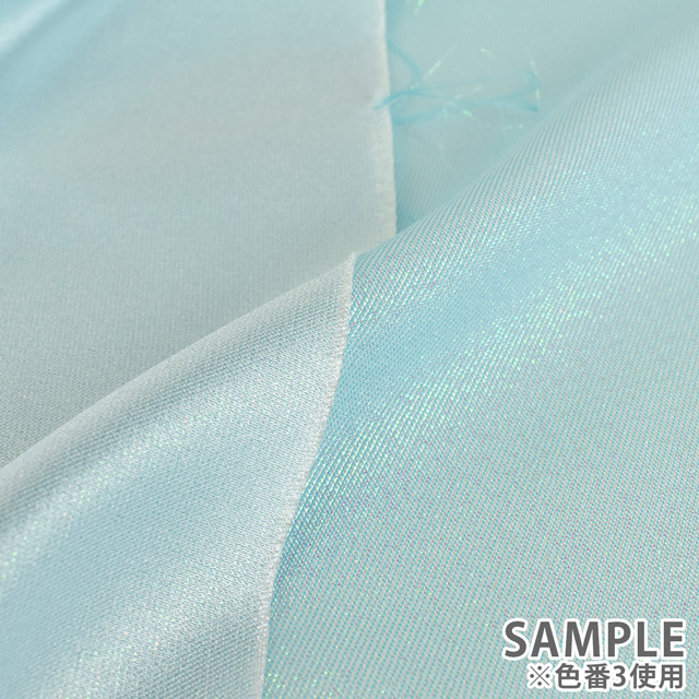 生地 ミルキーバックサテン(160257) 1.オーロラホワイト 10Bg11_