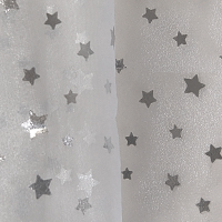 オーガンジー生地 星屑のステージ(160305) 1.白×シルバー 10Bg10_
