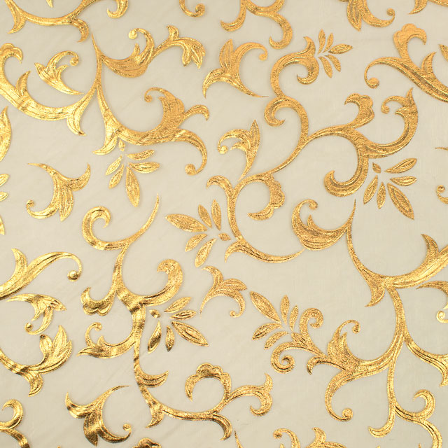 生地 エミーオーガン(160363) 2.ゴールド 10Bg10_