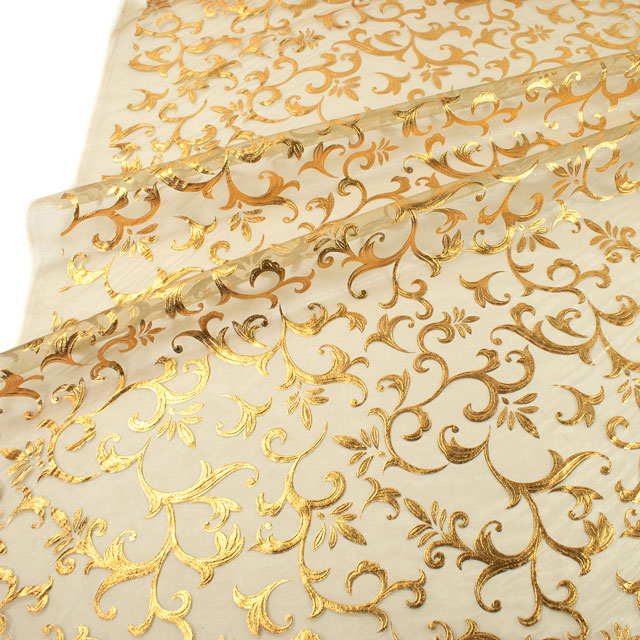 生地 エミーオーガン(160363) 2.ゴールド 10Bg10_